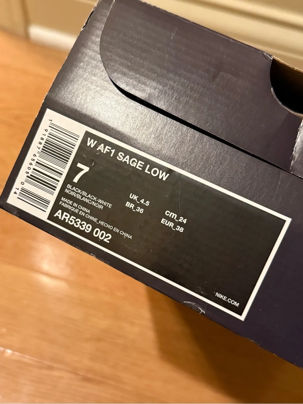 Nike Black Leather Platform Sneakers with White Sole - Women's